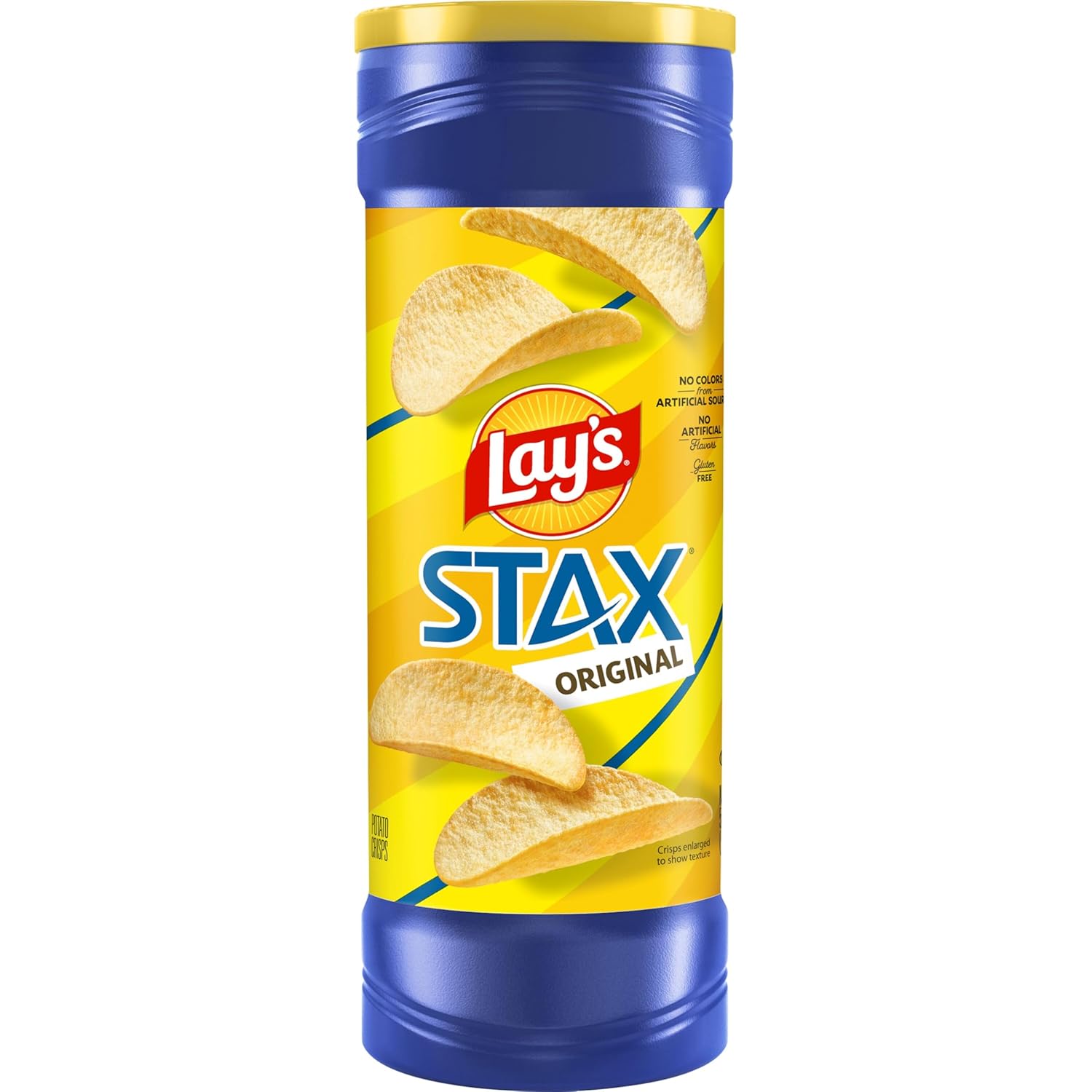 Lay's Stax Potato Crisps Chips, Original, Gluten Free, 5.75 Oz Canister Pack