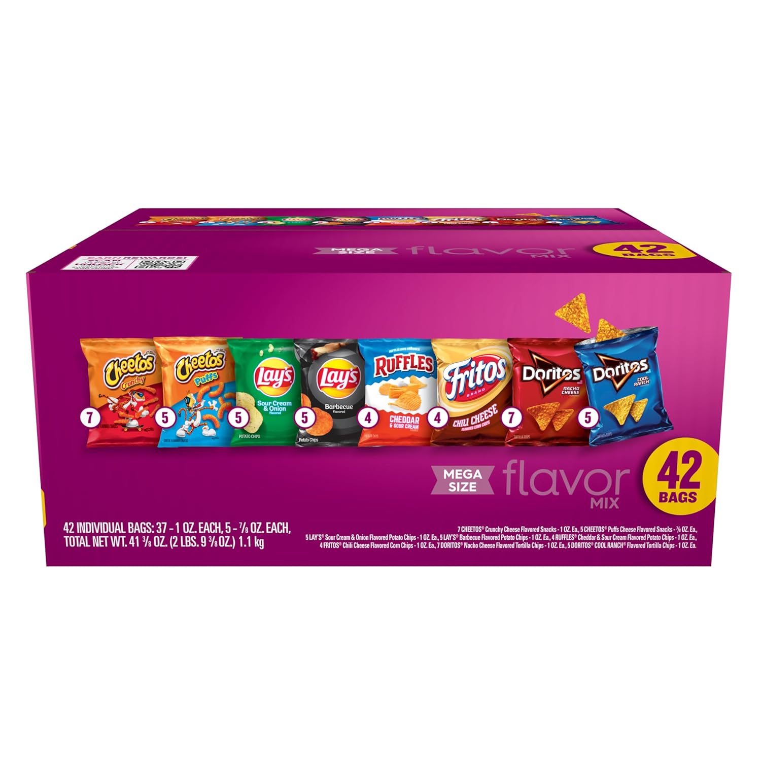 Frito-Lay Flavor Mix Mega Size Variety Pack, (42 Pack)