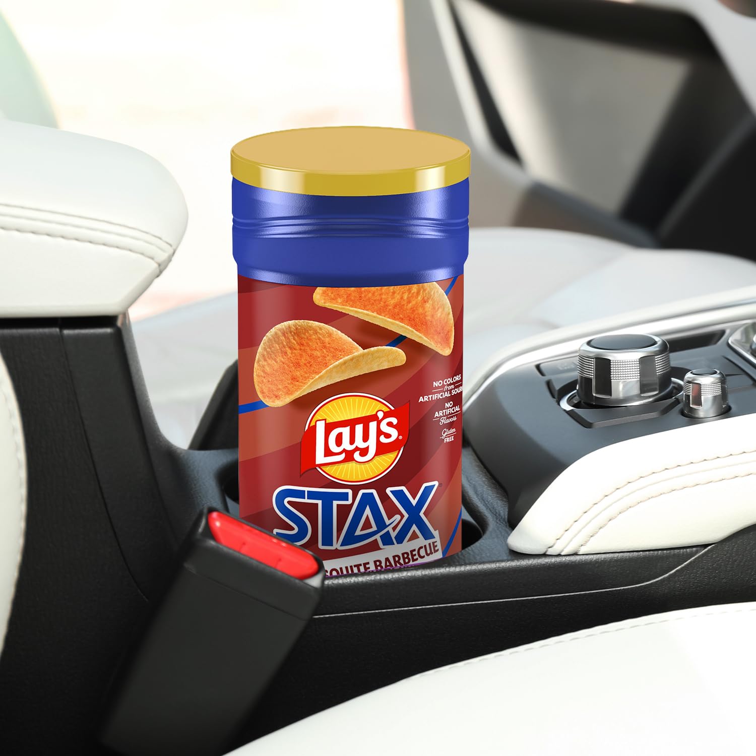 Lay's Stax Potato Crisps Chips, Mesquite BBQ, Gluten Free, 5.5 Oz Canister Pack - Image 6