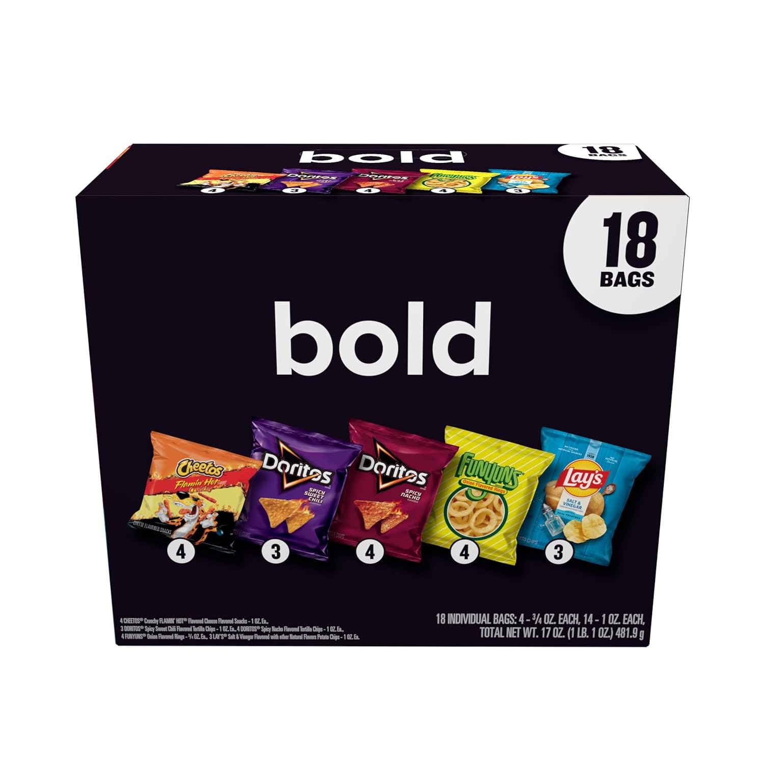 Frito-Lay Bold Mix Variety Pack (18 Count)