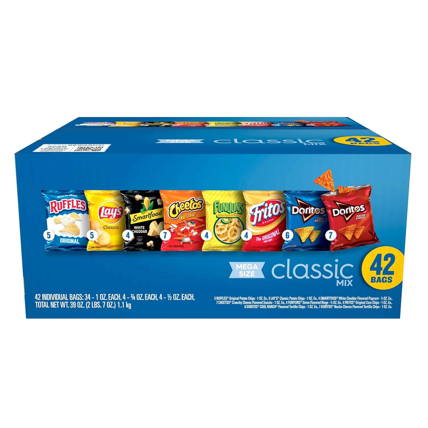 Frito-Lay Classic Mix Mega Size Variety Pack, (42 Pack)