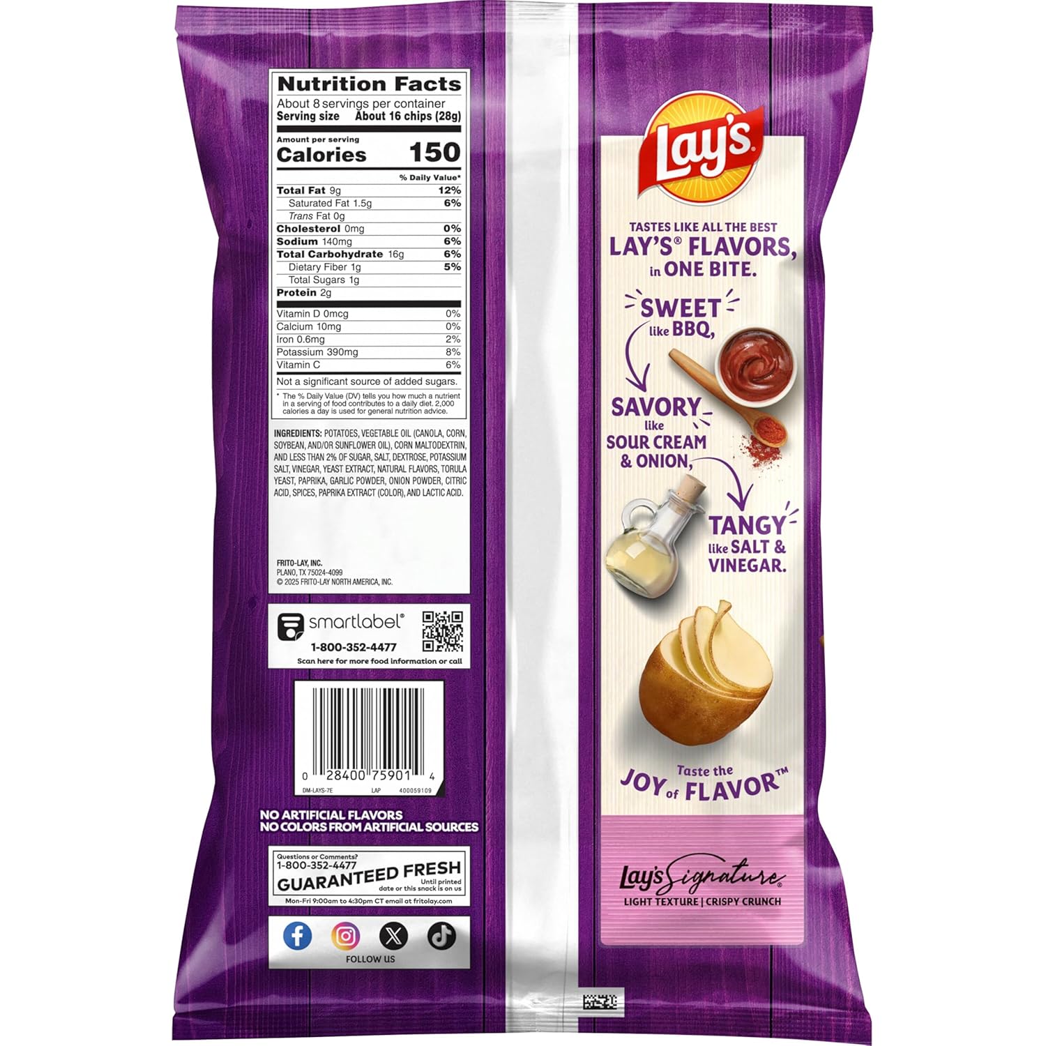 Lay's Potato Chips, All Dressed, 7.75 oz Bag - Image 2