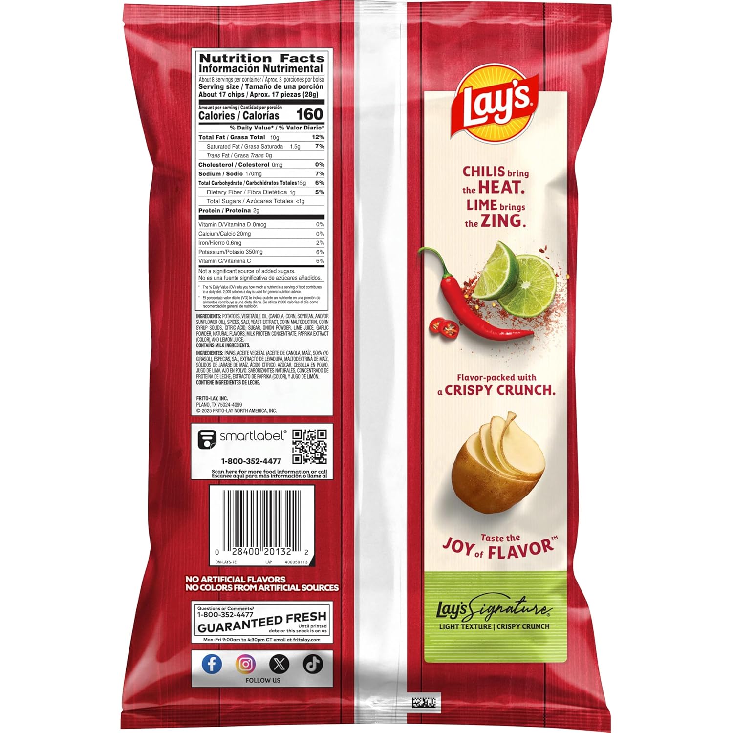 Lays Potato Chips Chile Limon, 7.75 Oz - Image 2