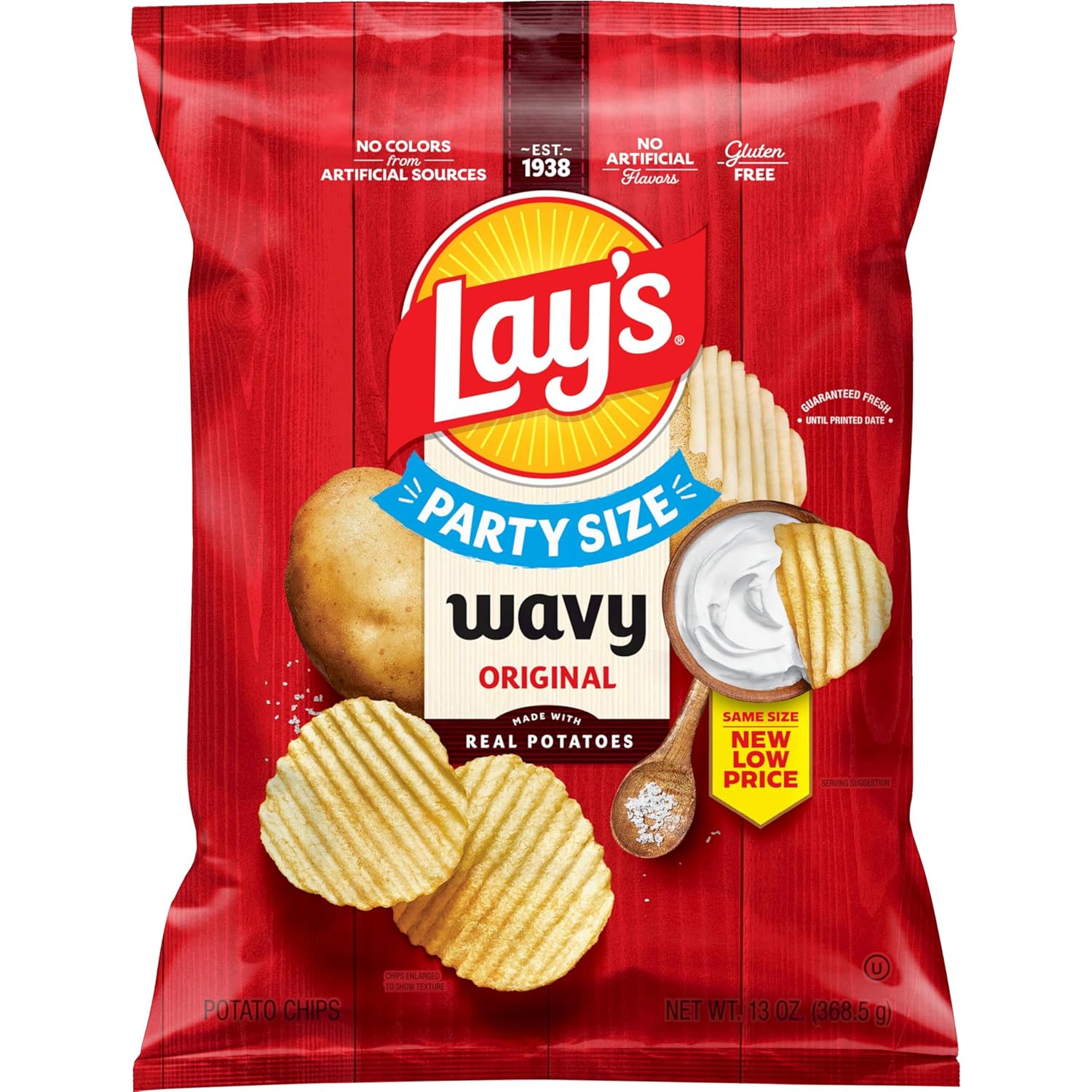 Lay's Potato Chips, Wavy, 13 Oz