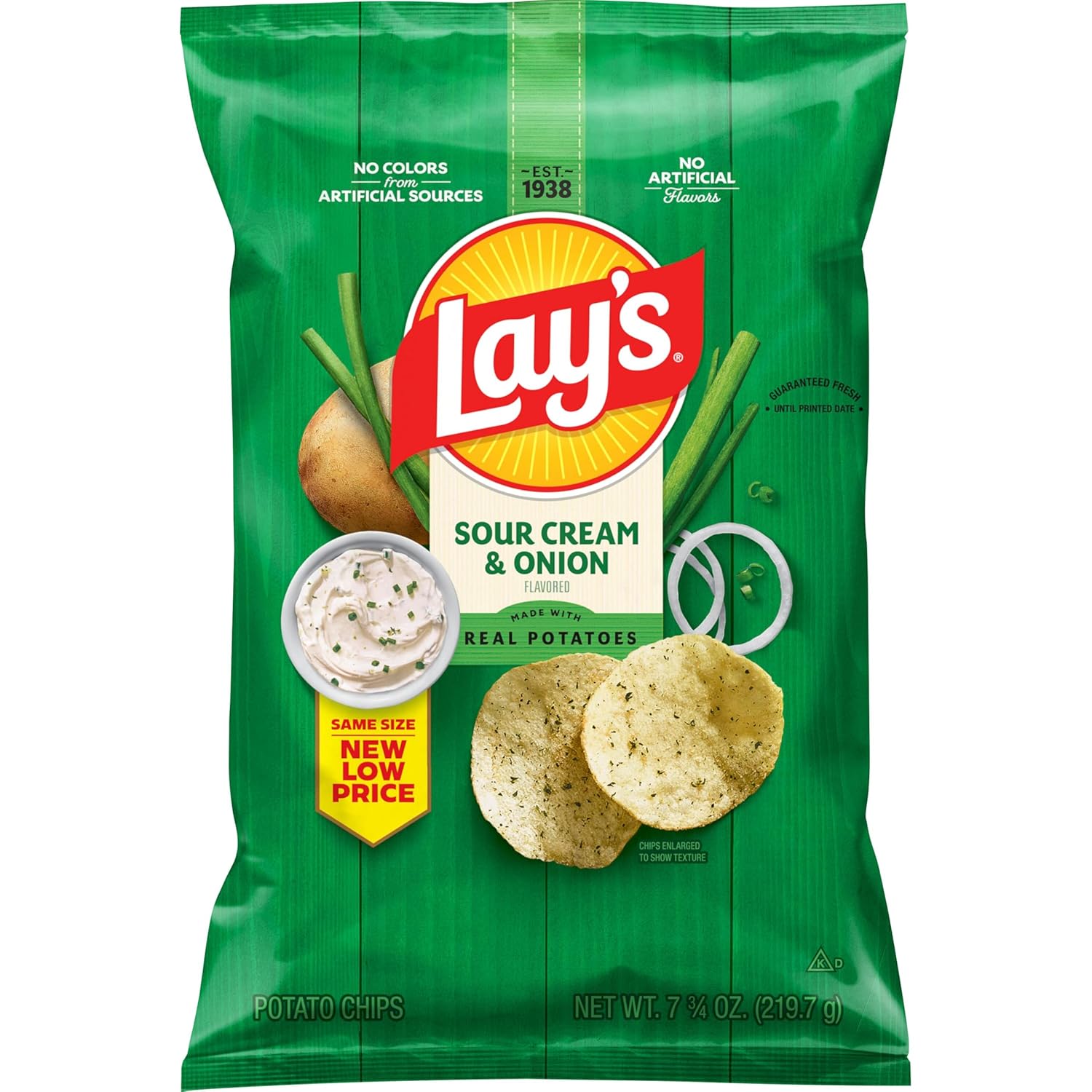 Lay's Sour Cream & Onion Flavor, 7.75 Oz