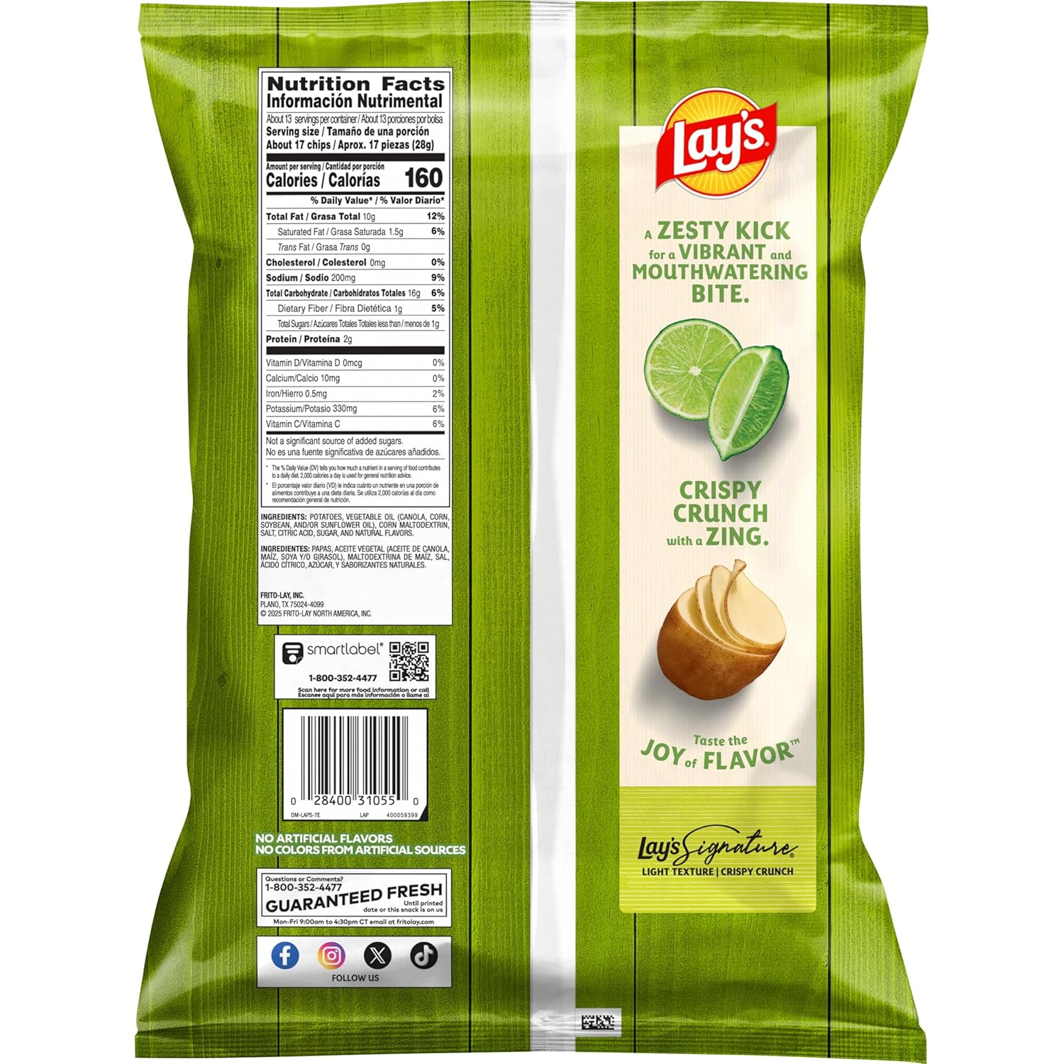 Lay's Potato Chips Limon, 12.5 Oz - Image 2