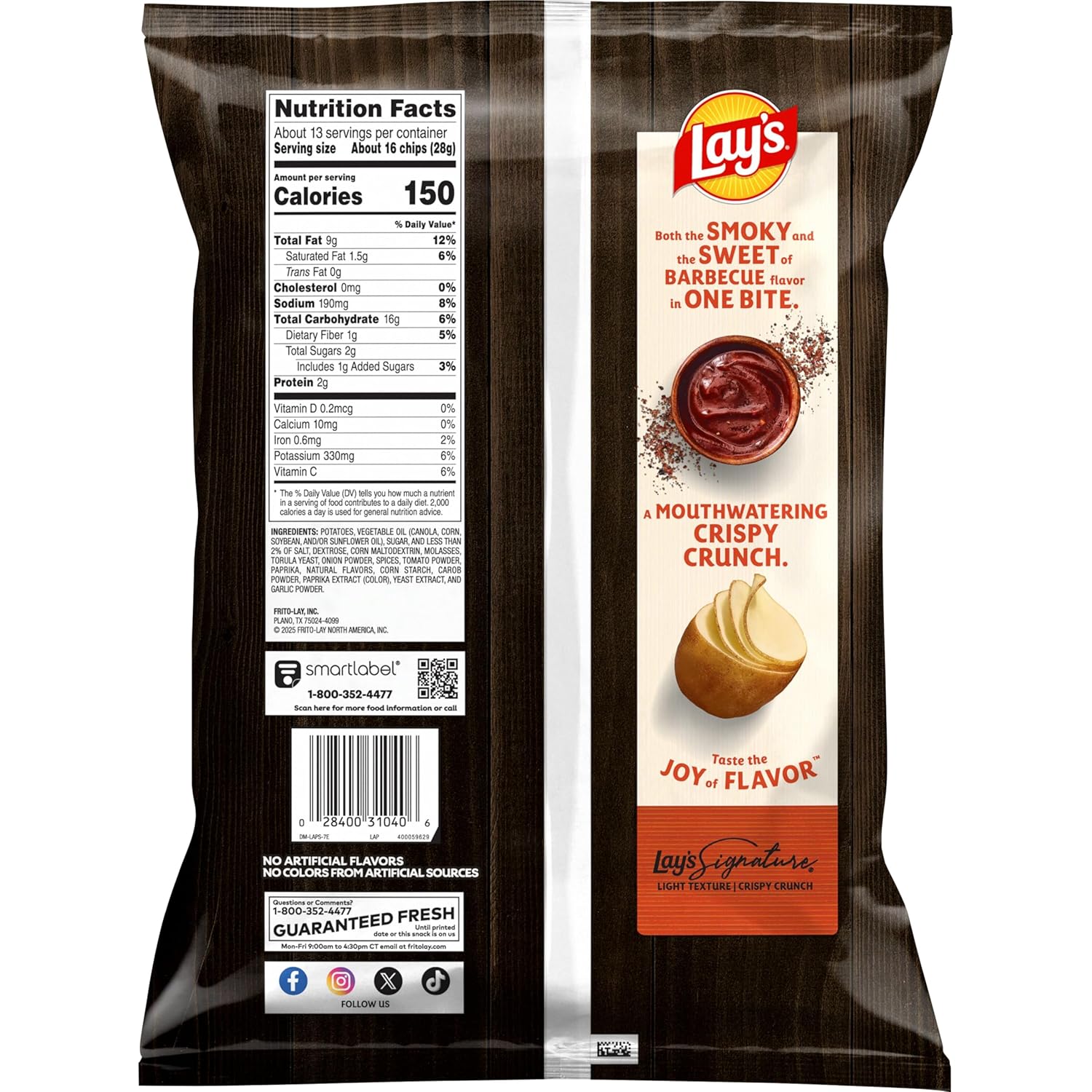 Lay's Barbecue Flavored Potato Chips, 12.5 Oz - Image 2