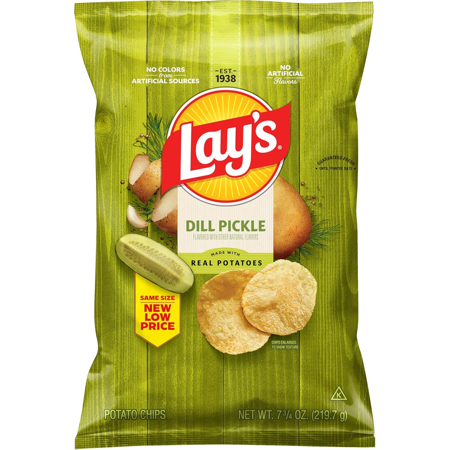 Lay's Potato Chips Dill Pickle Flavor, 7.75 Oz