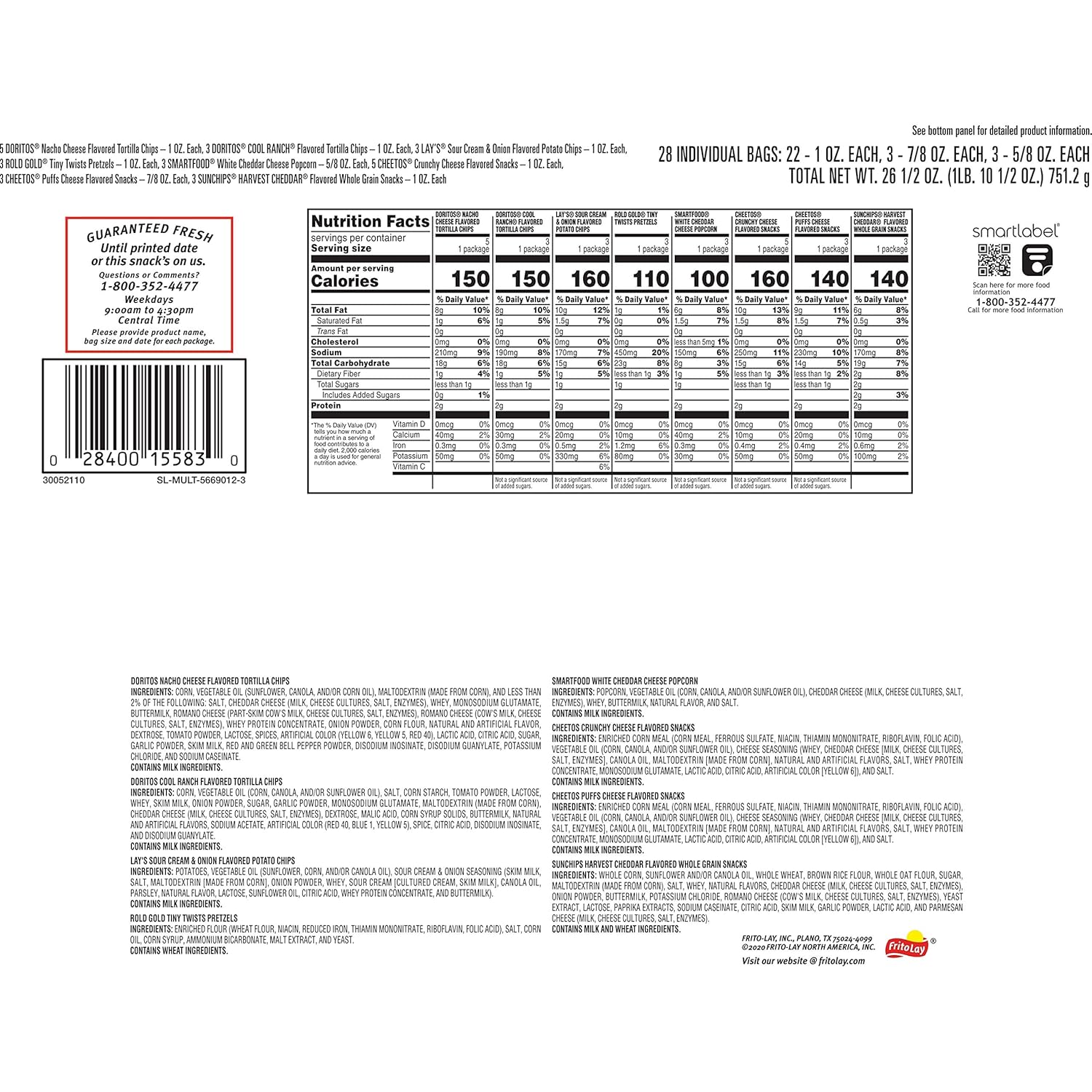 Frito-Lay Variety Pack, Flavor Mix (28 Pack) - Image 2