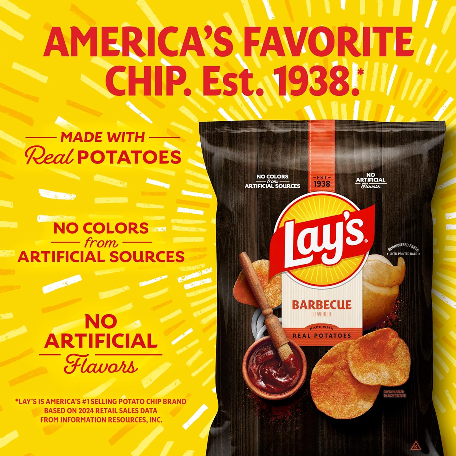 Lay's Barbecue Flavored Potato Chips, 12.5 Oz - Image 5
