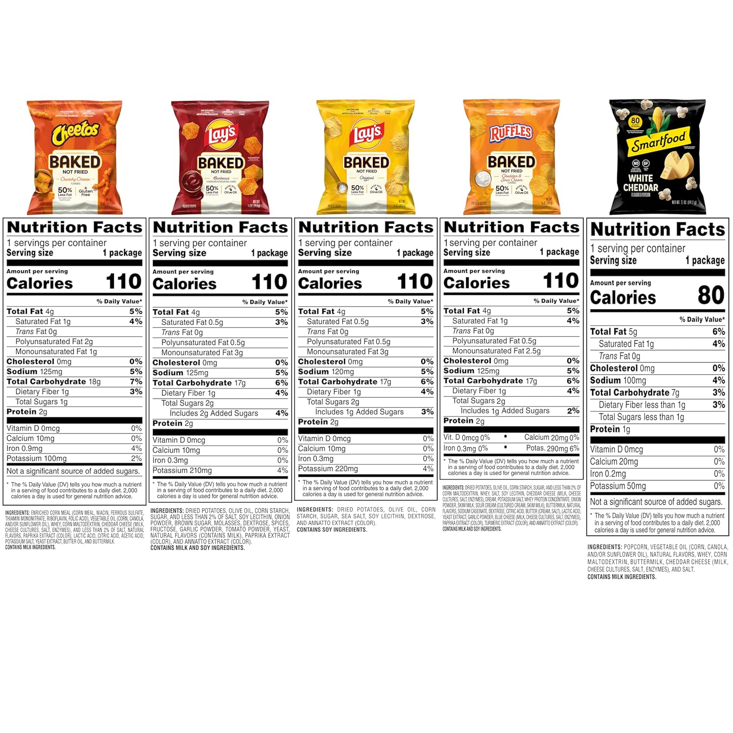 Frito-Lay Baked & Popped Mix Variety Pack, (Pack of 40) - Image 2